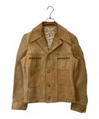 USEDユーズド）の古着「スウェードレザージャケット」｜ブラウン