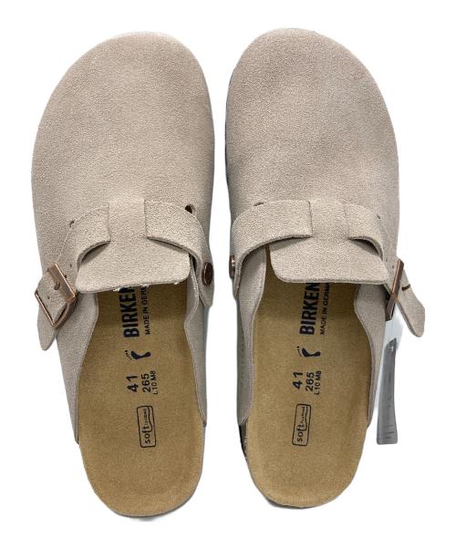 BIRKENSTOCK（ビルケンシュトック）BIRKENSTOCK (ビルケンシュトック) BOSTON スエードサンダル ベージュ サイズ:26.5cmの古着・服飾アイテム