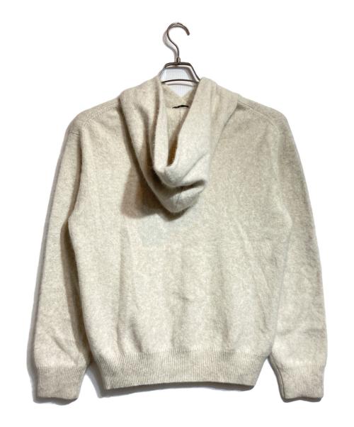 rencontrant（レンコントラント）rencontrant (レンコントラント) フォックスニットパーカー ベージュ サイズ:Mの古着・服飾アイテム