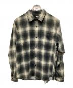stussyステューシー）の古着「Rocco Flannel Plaid Shirt」｜グリーン×ベージュ