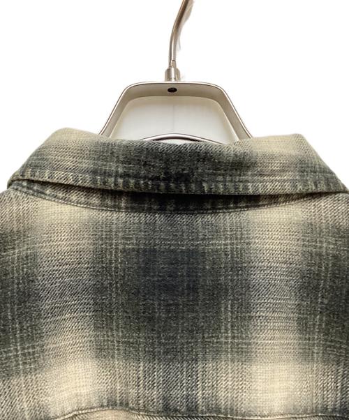 stussy（ステューシー）stussy (ステューシー) Rocco Flannel Plaid Shirt グリーン×ベージュ サイズ:Lの古着・服飾アイテム