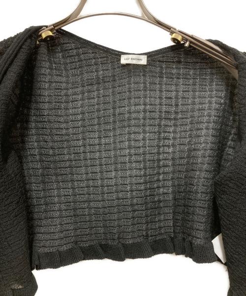 Lily Brown（リリーブラウン）Lily Brown (リリーブラウン) カーデセットバリエーションワンピース ホワイト×ブラック サイズ:1の古着・服飾アイテム
