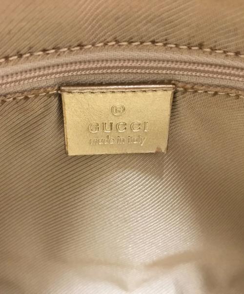GUCCI（グッチ）GUCCI (グッチ) ハンドバッグ ブルー×ゴールドの古着・服飾アイテム
