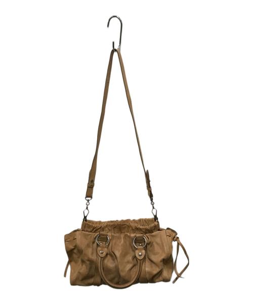 MIU MIU（ミュウミュウ）MIU MIU (ミュウミュウ) ヴィッテロルクス2WAYバッグ ブラウンの古着・服飾アイテム