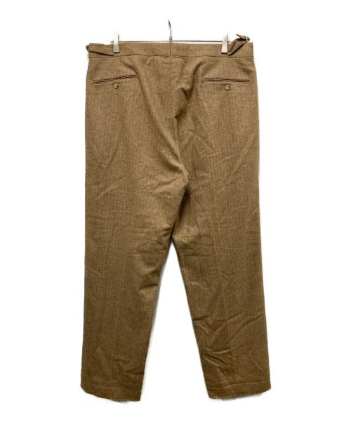 POLO RALPH LAUREN（ポロ・ラルフローレン）POLO RALPH LAUREN (ポロ・ラルフローレン) ヘリンボーンタックパンツ ブラウン サイズ:38の古着・服飾アイテム