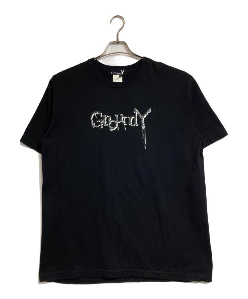 GROUND Y（グラウンドワイ）GROUND Y (グラウンドワイ) ロゴプリントTシャツ ブラック サイズ:3の古着・服飾アイテム