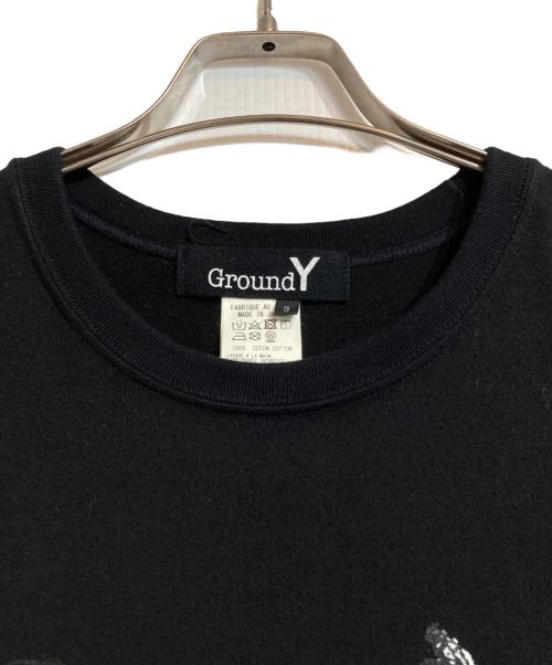 GROUND Y（グラウンドワイ）GROUND Y (グラウンドワイ) ロゴプリントTシャツ ブラック サイズ:3の古着・服飾アイテム