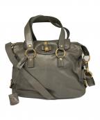 Yves Saint Laurentイヴサンローラン）の古着「ターンロック2WAYバッグ」｜グレー