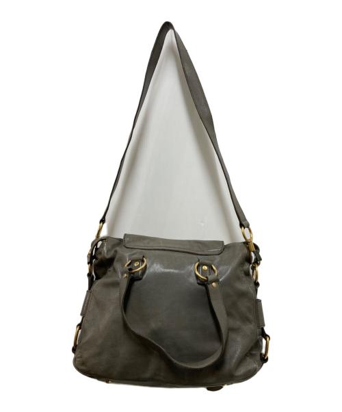 Yves Saint Laurent（イヴサンローラン）Yves Saint Laurent (イヴサンローラン) ターンロック2WAYバッグ グレーの古着・服飾アイテム