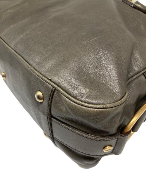 Yves Saint Laurent（イヴサンローラン）Yves Saint Laurent (イヴサンローラン) ターンロック2WAYバッグ グレーの古着・服飾アイテム