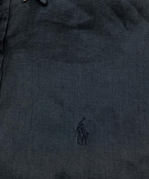 POLO RALPH LAUREN（ポロ・ラルフローレン）POLO RALPH LAUREN (ポロ・ラルフローレン) リネンボタンダウンシャツ ブラック サイズ:Sの古着・服飾アイテム