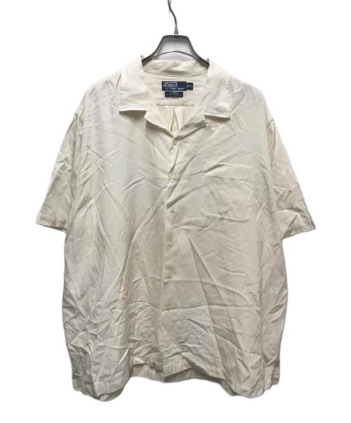 POLO RALPH LAUREN（ポロ・ラルフローレン）POLO RALPH LAUREN (ポロ・ラルフローレン) オープンカラーシルクコットンシャツ オフホワイト サイズ:XXLの古着・服飾アイテム
