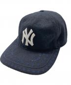 KITH×47BRANDキス×フォーティーセブンブランド）の古着「刺繍ウールキャップ」｜ネイビー