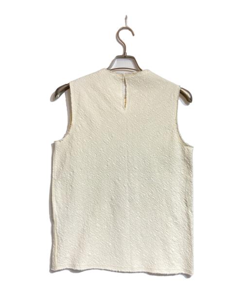 JIL SANDER（ジルサンダー）JIL SANDER (ジルサンダー) コットンツイードノースリーブブラウス ベージュ サイズ:36の古着・服飾アイテム