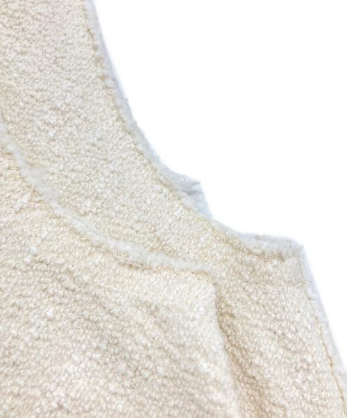 JIL SANDER（ジルサンダー）JIL SANDER (ジルサンダー) コットンツイードノースリーブブラウス ベージュ サイズ:36の古着・服飾アイテム