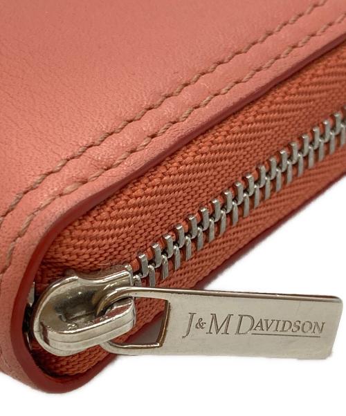 J&M DAVIDSON（ジェイ＆エム デヴィッドソン）J&M DAVIDSON (ジェイ＆エム デヴィッドソン) ラウンドファスナーコンパクトウォレット ピンクの古着・服飾アイテム