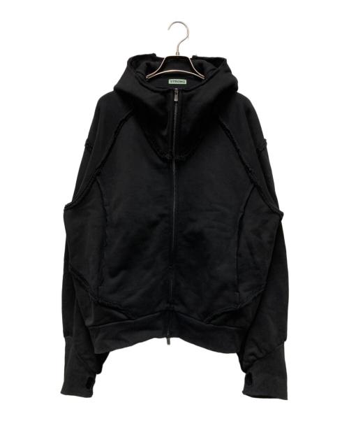 STRONG（ストロング）STRONG (ストロング) 005 BROKEN HOODIE ブラック サイズ:Lの古着・服飾アイテム