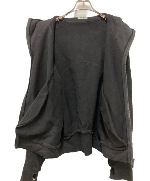 STRONG（ストロング）STRONG (ストロング) 005 BROKEN HOODIE ブラック サイズ:Lの古着・服飾アイテム