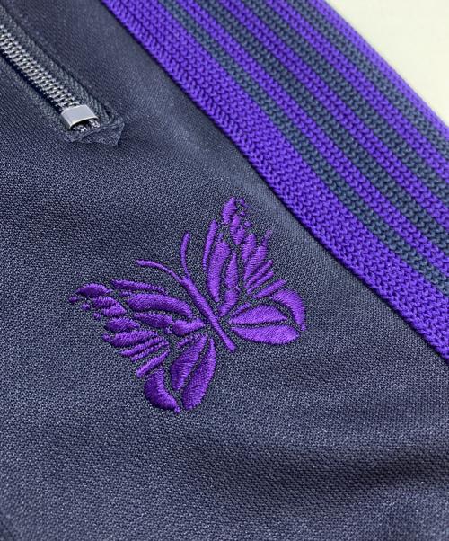 Needles（ニードルズ）Needles (ニードルズ) Narrow Track Pant ブラック×パープル サイズ:ＸＳの古着・服飾アイテム