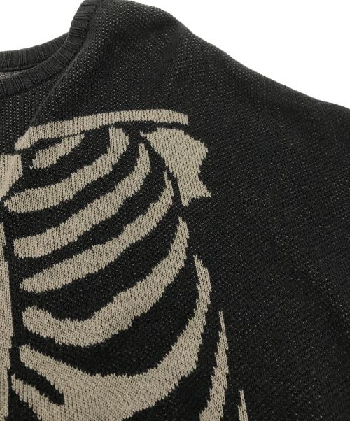 myne（マイン）myne (マイン) Bone Knit Pullover ブラック サイズ:Ｍの古着・服飾アイテム