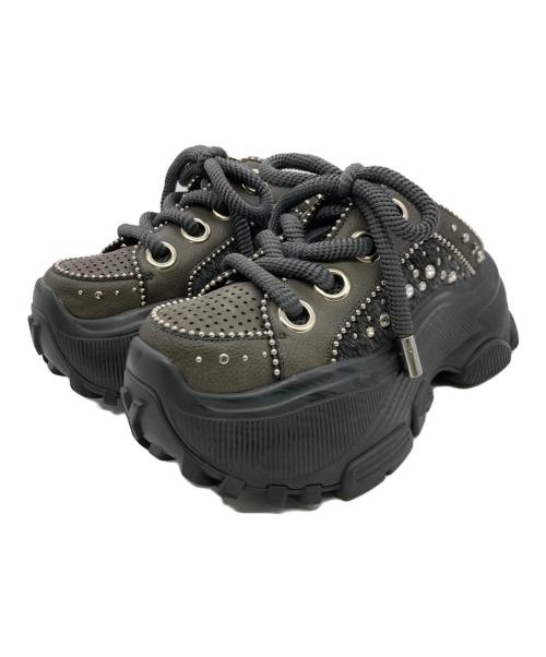 YELLO（イエロ）YELLO (イエロー) KERRI SABOT SNEAKERS グレー サイズ:Lの古着・服飾アイテム