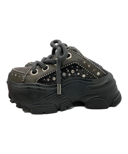 YELLO（イエロ）YELLO (イエロー) KERRI SABOT SNEAKERS グレー サイズ:Lの古着・服飾アイテム