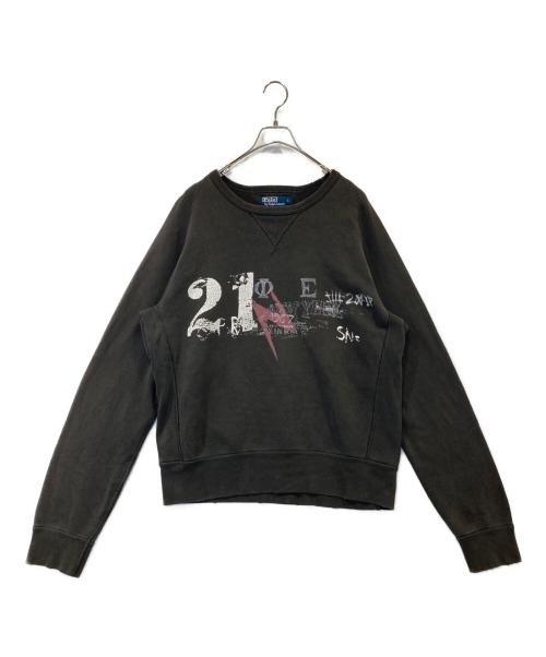 POLO RALPH LAUREN（ポロ・ラルフローレン）POLO RALPH LAUREN (ポロ・ラルフローレン) プリントスウェット グレー サイズ:Lの古着・服飾アイテム