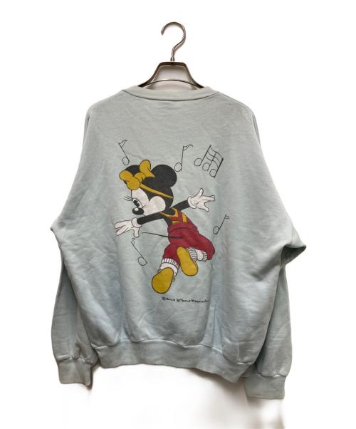 DISNEY（ディズニー）DISNEY (ディズニー) キャラクタープリントスウェット ブルー サイズ:Mの古着・服飾アイテム