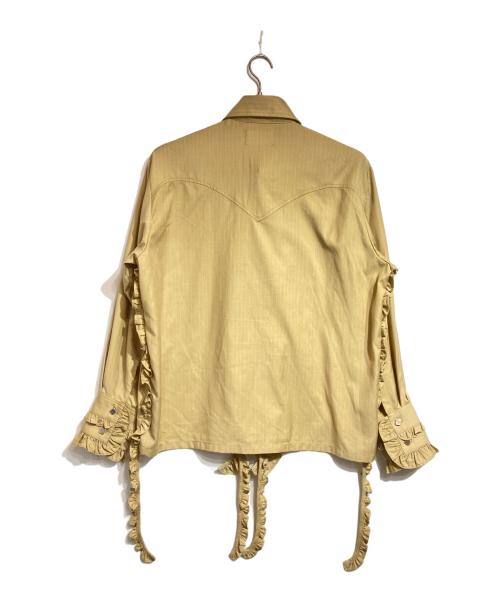 seyto（セイト）seyto (セイト) フリルシャツ ブラウン サイズ:3の古着・服飾アイテム