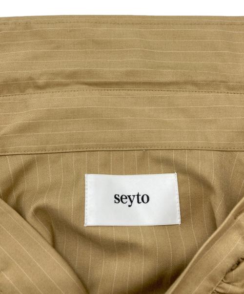 seyto（セイト）seyto (セイト) フリルシャツ ブラウン サイズ:3の古着・服飾アイテム