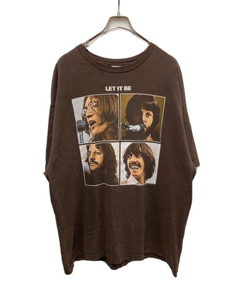 ALSTYLE APPAREL & ACTIVEWEAR（アレスタイルアパレル＆アクティブウェア）ALSTYLE APPAREL & ACTIVEWEAR (アレスタイルアパレル＆アクティブウェア) バンドプリントTシャツ ブラウン サイズ:2XLの古着・服飾アイテム