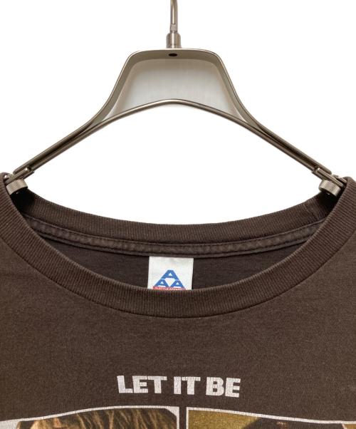 ALSTYLE APPAREL & ACTIVEWEAR（アレスタイルアパレル＆アクティブウェア）ALSTYLE APPAREL & ACTIVEWEAR (アレスタイルアパレル＆アクティブウェア) バンドプリントTシャツ ブラウン サイズ:2XLの古着・服飾アイテム