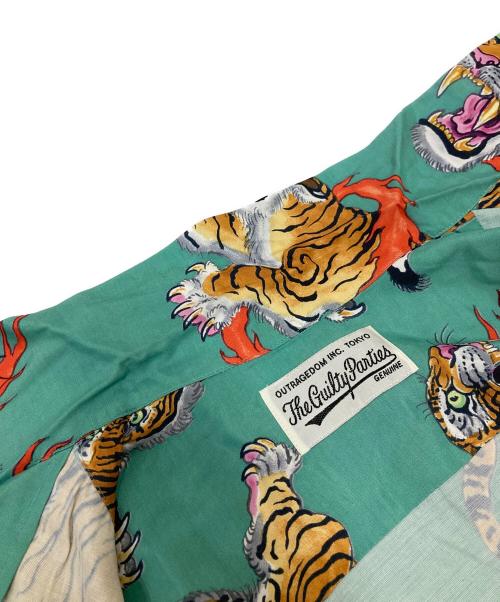 WACKO MARIA（ワコマリア）WACKO MARIA (ワコマリア) tim lehi (ティム リーハイ) タイガーアロハシャツ グリーン サイズ:Mの古着・服飾アイテム