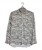 BALENCIAGAバレンシアガ）の古着「グラフィックプリントレーヨンシャツ」｜ホワイト×ブラック