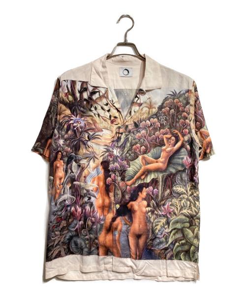 endless joy（エンドレスジョイ）endless joy (エンドレスジョイ) グラフィックアートオープンカラーシャツ/Graphic art open-collar shirt ベージュ サイズ:Lの古着・服飾アイテム