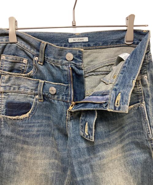 SLY（スライ）SLY (スライ) DOUBLE BELT WIDE FLARE PT インディゴ サイズ:1の古着・服飾アイテム