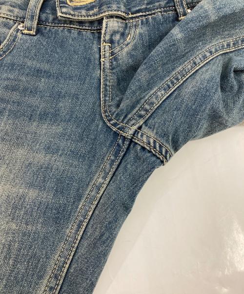 SLY（スライ）SLY (スライ) DOUBLE BELT WIDE FLARE PT インディゴ サイズ:1の古着・服飾アイテム