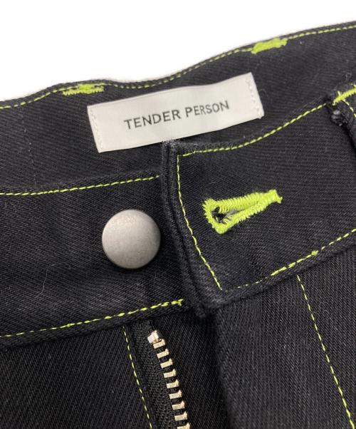 TENDER PERSON（テンダ―パーソン）TENDER PERSON (テンダ―パーソン) BAR TACK DENIM PANTS ブラック サイズ:3の古着・服飾アイテム