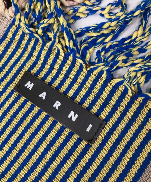 MARNI（マルニ）MARNI (マルニ) ハンモックトート ネイビー×ブラウンの古着・服飾アイテム