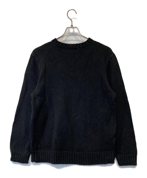 POLO RALPH LAUREN（ポロ・ラルフローレン）POLO RALPH LAUREN (ポロ・ラルフローレン) ポニー刺繍ニット ブラック サイズ:XLの古着・服飾アイテム