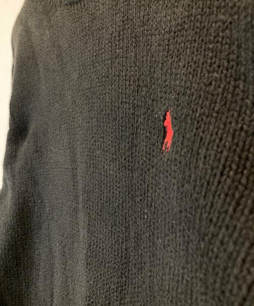 POLO RALPH LAUREN（ポロ・ラルフローレン）POLO RALPH LAUREN (ポロ・ラルフローレン) ポニー刺繍ニット ブラック サイズ:XLの古着・服飾アイテム