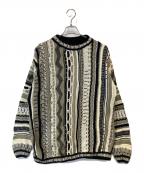 BergatiBergati）の古着「3Dニット」｜ブラウン×ホワイト