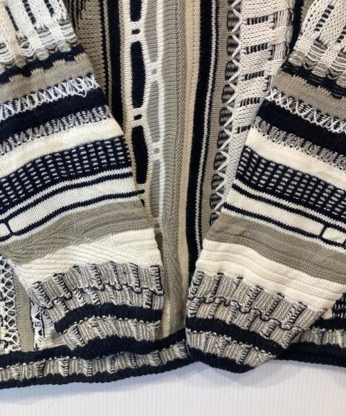 Bergati（Bergati）Bergati (Bergati) 3Dニット ブラウン×ホワイト サイズ:Lの古着・服飾アイテム