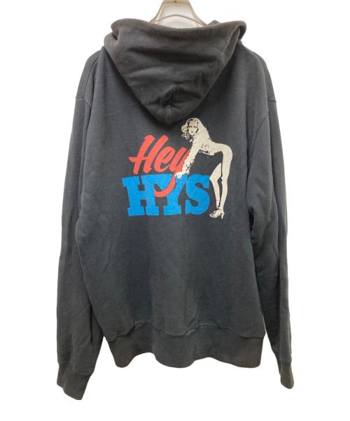 histeric（ヒステリック）histeric (ヒステリック) HEY! ヘイ ジップパーカー ブラック サイズ:XLの古着・服飾アイテム