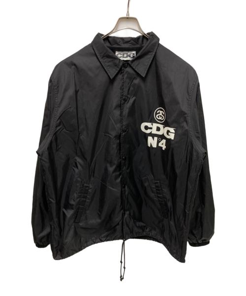 CDG（シーディージー）CDG (シーディージー) stussy (ステューシー) コーチジャケット ブラック サイズ:XLの古着・服飾アイテム