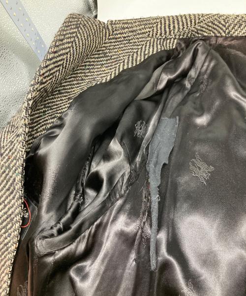 Burberry's（バーバリー）Burberry's (バーバリーズ) ツイードバルマカンコート ブラック×ブラウン サイズ:-の古着・服飾アイテム