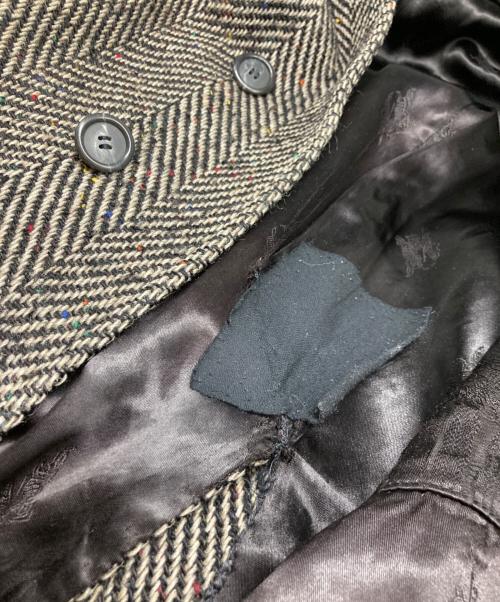 Burberry's（バーバリー）Burberry's (バーバリーズ) ツイードバルマカンコート ブラック×ブラウン サイズ:-の古着・服飾アイテム