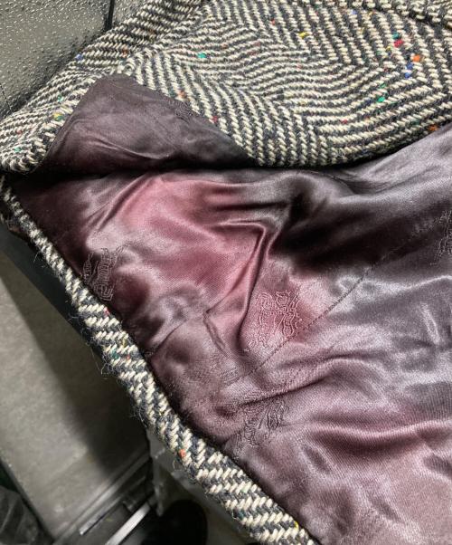 Burberry's（バーバリー）Burberry's (バーバリーズ) ツイードバルマカンコート ブラック×ブラウン サイズ:-の古着・服飾アイテム