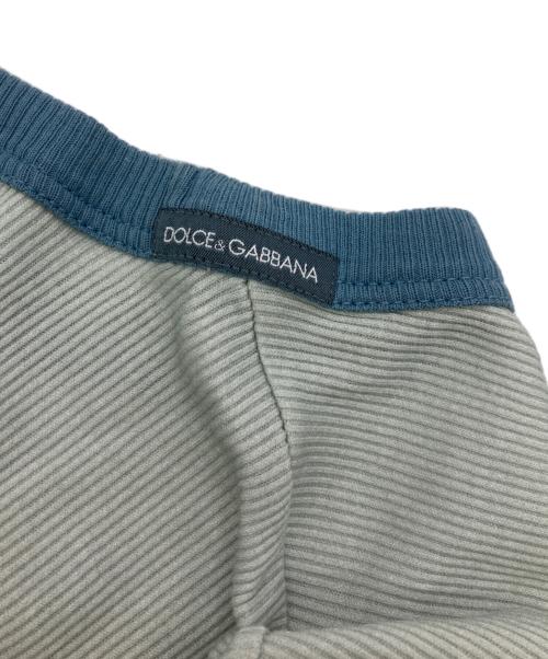 DOLCE & GABBANA（ドルチェ＆ガッバーナ）DOLCE & GABBANA (ドルチェ＆ガッバーナ) PLAY BOY (プレイボーイ) 転写半袖ニット ブルー サイズ:48の古着・服飾アイテム