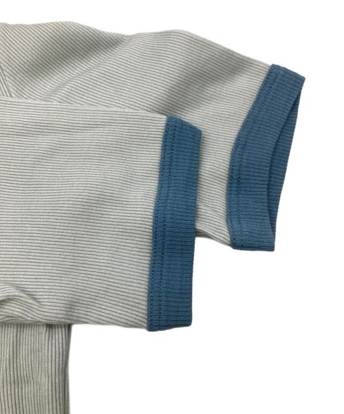 DOLCE & GABBANA（ドルチェ＆ガッバーナ）DOLCE & GABBANA (ドルチェ＆ガッバーナ) PLAY BOY (プレイボーイ) 転写半袖ニット ブルー サイズ:48の古着・服飾アイテム